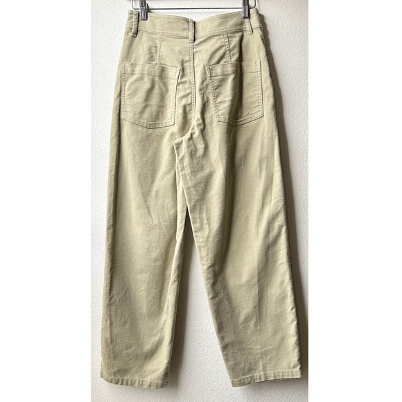 Madewell Cream Tan Moleskin Pleated Balloon Pants Sz 26 - Picture 7 of 14